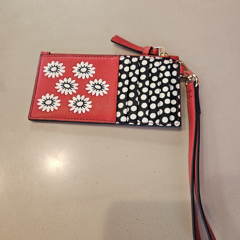 Tory burch mini card holder wallet wristlet - Picture 4 of 7